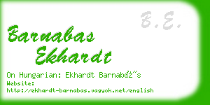 barnabas ekhardt business card